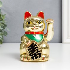 Сувенир кот пластик "Манэки-нэко" h=12 см No Brand
