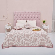 Покрывало хлопковое Этель «Перья» 180х240±5 см, цвет бежевый, 100%хлопок, 300гр/м2