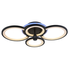 Светодиодная диммируемая люстра Profit Light с ПДУ 8077/4 GRP 100W+8W RGB