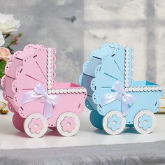 Набор коробок для денег "Коляски. На новорожденных", мдф, 19,5х11х22 см No Brand