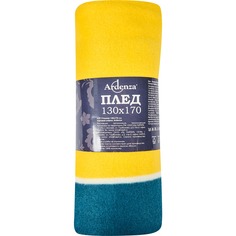 Плед Turin 130x170 см флис цвет желто-бирюзовый Ardenza