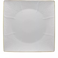 Тарелка Maria Gold Lenardi квадратная 20х2,5 см 226-125