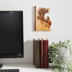Панно интерьерное дерево Лось 12х0,7х19 см No Brand