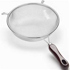 Сито-дуршлаг металлический с пластиковой ручкой, диаметр 21 см. No Brand