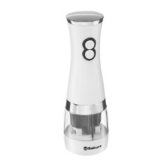Мельница электрическая Sakura SA-6642W, автоматическая, подсветка, белая No Brand