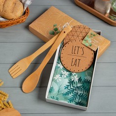 Набор подарочный Этель Little things: полотенце, подставки, кухонная ложка, кухонная лопат