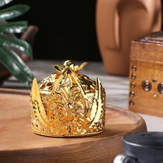 Курильница для благовоний порошковых и конусов Цветочная шкатулка, золотистый Богатство Аромата