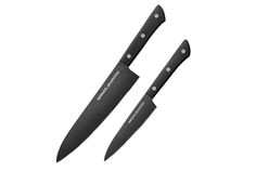 Набор из 2 ножей Samura Shadow с покрытием Black-coating AUS-8 ABS пластик