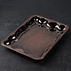 Поднос прямоугольный Дарк, 40х29х4 см, цвет бронзовый No Brand