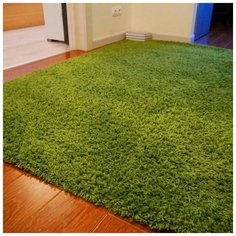 Ковер овальный Витебские ковры Шегги Shaggy Sh06 Салатовый 1.5 х 2.3 м