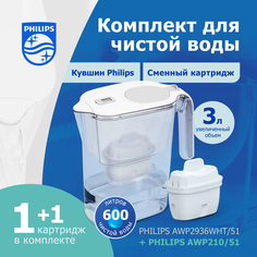 Фильтр для воды Philips кувшин с картриджем 3л