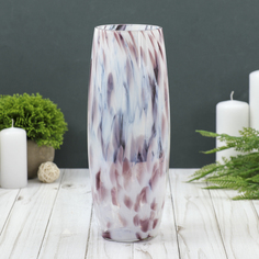 Ваза "Бочка"бело-марганцевая 26 см Evis