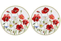 Набор тарелок для десертов 2 предмета 19х19х2 см Elan Gallery Маки