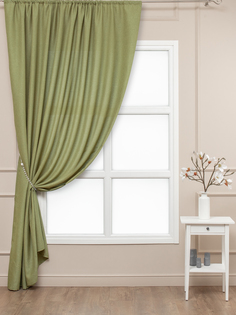 Штора классическая Amore Mio 090-12 200x270 см зеленая