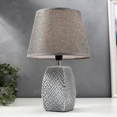 Лампа настольная 16444/1GR E14 40вт серый 22х22х34 см Risalux