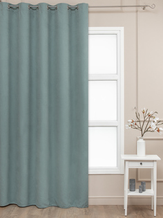 Штора Amore Mio RR 207-07 Вельвет канвас, 200х270, на шторной ленте, цвет Тиффани