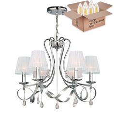 Подвесная люстра с лампочками Favourite Amabilis 2597-6P+Lamps E14 Свеча