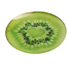 Тарелка пирожковая Доляна «Романтичный киви», d=18 см, цвет зелёный