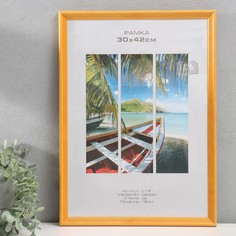 Фоторамка дерево "Image Art" С18 30х42 см,(пластиковый экран), янтарь No Brand