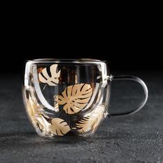 Magistro Кружка с двойными стенками Magistro «Дуо. Тропики», 160 мл, 12,5?9?7,5 см