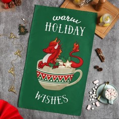 Этель Полотенце Этель Holiday wishes 40х73 см, 100% хлопок, саржа 190 г/м2