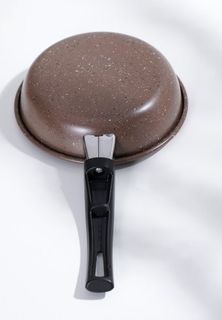 Сковорода Rock, d=15 см, пластиковая ручка, антипригарное покрытие, цвет коричневый No Brand