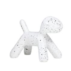 Сувенир полистоун "Собака" белый в крапинку 10х7,8х5,4 см No Brand