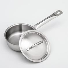 LUXSTAHL Сотейник, 860 мл, d=14 см, h=5,5 см, металлическая крышка, тройное дно, индукция,