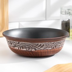 Тарелка глубокая 0,55 л, 5х16х16 см, ангоб No Brand