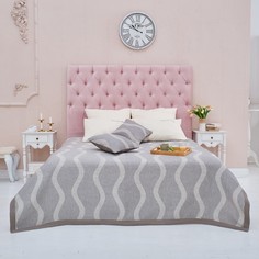 Этель Покрывало хлопковое Этель «Волны» 200х240 см, цвет серый, 100% хлопок, 300гр/м2