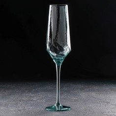 Magistro Бокал для шампанского Magistro «Дарио», 180 мл, 5?27,5 см, цвет изумруд