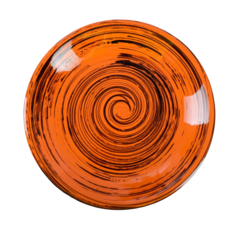 Блюдце большое, 16см, оранжевая полоска Борисовская керамика