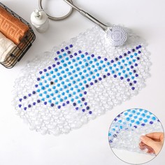 Коврик для ванны «Морской», синий, 67 x 36 см Вселенная порядка