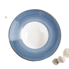 Тарелка керамическая для пасты «Сапфир», 300 мл, d=24 см, цвет синий No Brand