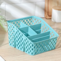 Сушилка для столовых приборов «Ромбик», 5 отделений, 18?19?12 см, цвет МИКС No Brand