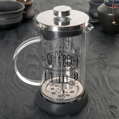 Френч-пресс «Келли», 600 мл, цвет чёрный, рисунок МИКС Recom