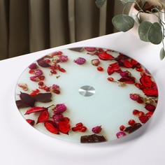 Подставка для торта вращающаяся Доляна «Розы в шоколаде», d=32 см