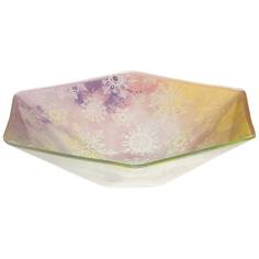 Набор из 2 штук Салатник Lefard Новогодний калейдоскоп 25см, стекло (198-183_2)