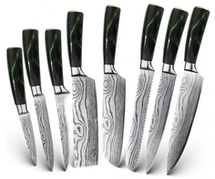 Набор кухонных ножей Xiaomi Spetime 8-Pieces Kitchen Knife Set Green (GE03KN8)