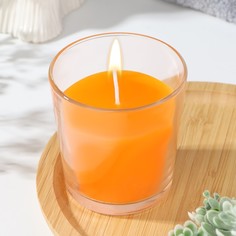 Свеча в гладком стакане ароматизированная Сочное манго No Brand