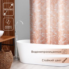 Штора для ванной Вилина "Тропический закат", 180х180 см, полиэстер