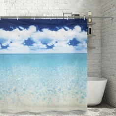 Штора для ванной Доляна "Море", 180х180 см, EVA