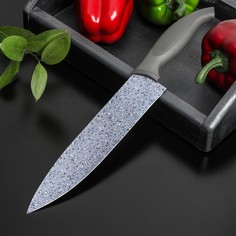 Нож с антиналипающим покрытием Доляна Гранит, шеф, лезвие 20 см, нержавеющая сталь