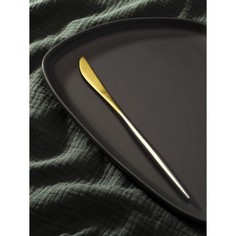Нож столовый Magistro Фолк, h 22 см, цвет золотой, серебряная ручка