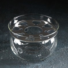 Подставка стеклянная для подогрева Доляна "Огонек", 13 см