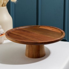 Подставка для торта Тропики, d 25 см, акация No Brand