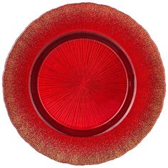 Тарелка Bronco Merry red диаметр 28см, стекло (336-153_)