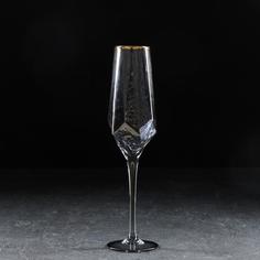 Magistro Бокал для шампанского Magistro «Дарио», 180 мл, 5?27,5 см, цвет графит