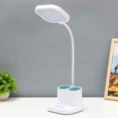 RISALUX Настольная лампа сенсорная "Классен" LED 3Вт АКБ USB бело-голубая 14х13,5х57 см
