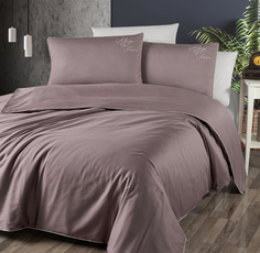 Комплект постельного белья First Choice TIMELESS LILAC хлопковый сатин люкс евро
